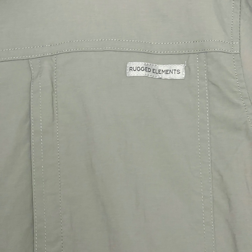 Rugged Elements Hiking Shirt Mens Large Green Mesh Vented Nylon Stretch - Picture 3 of 12